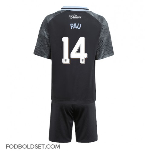 Aston Villa Pau Torres #14 Udebane Trøje Børn 2025-26 Kortærmet (+ Korte bukser)
